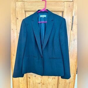 Kasper Black Lined Blazer - Nice Detailing Size 12 EUC